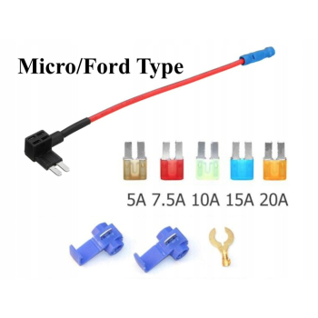 ADAPTER MICRO / FORD TYPE + BEZPIECZNIKI + DODATKI